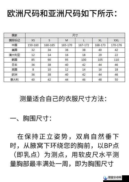 国产尺码与欧洲尺码的适用场景之对比分析及实际应用探讨