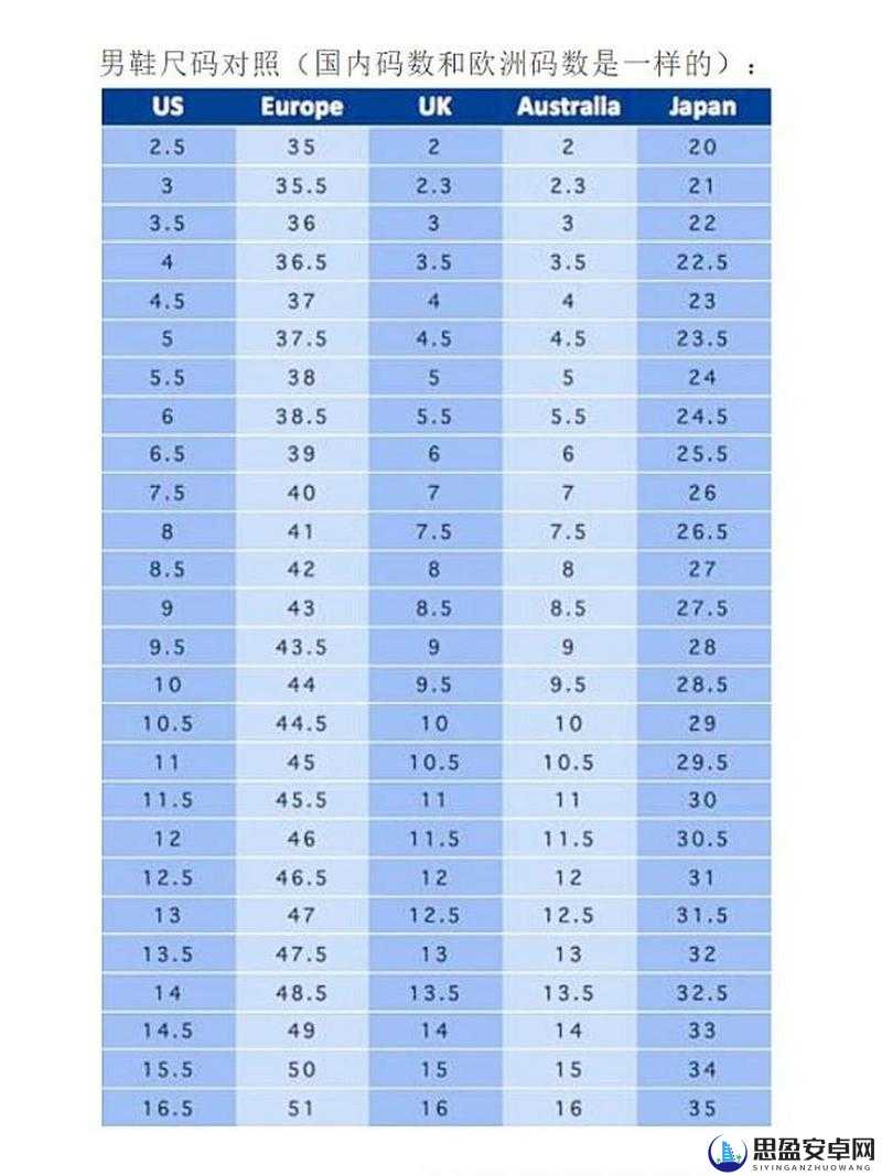 国产尺码与欧洲尺码表 2023：详细解读与对比