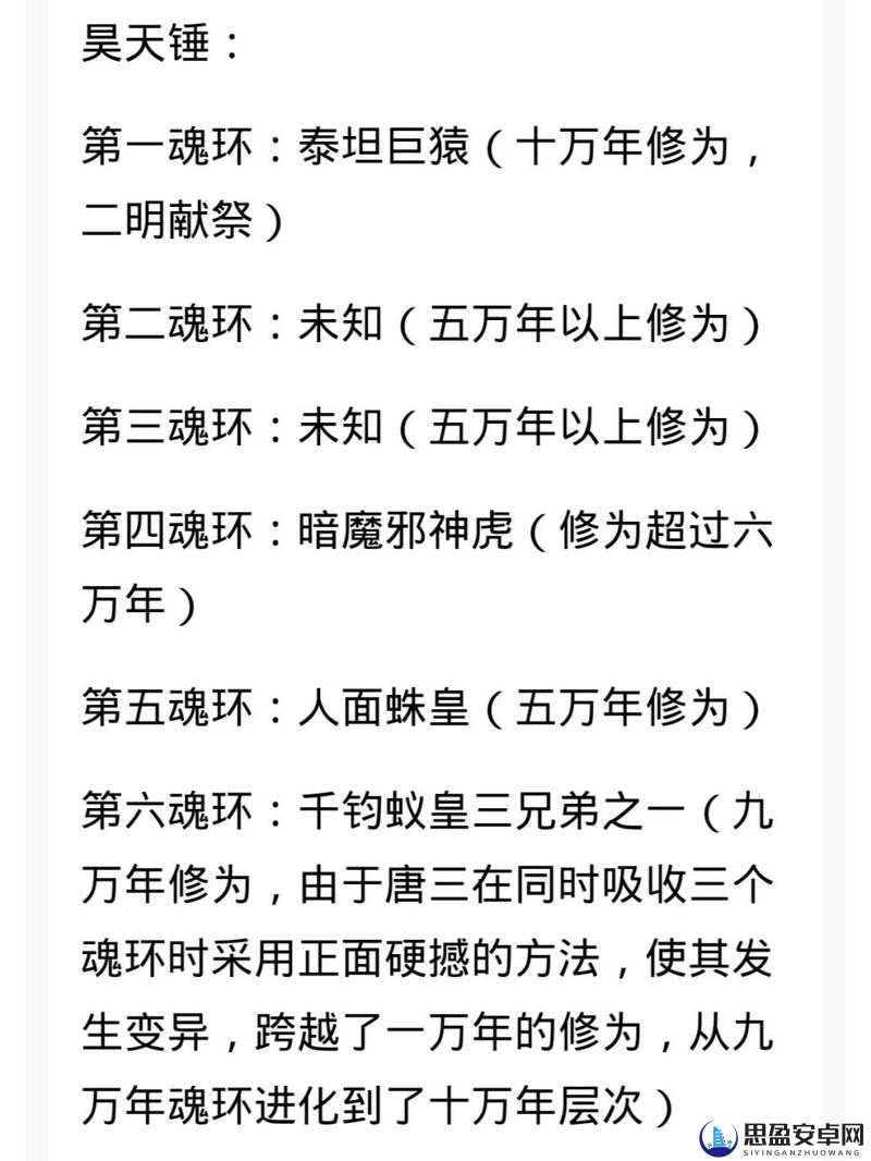 斗罗大陆魂环属性详解及高效魂环玩法攻略指南